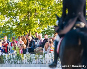 Spectators on the show grounds
