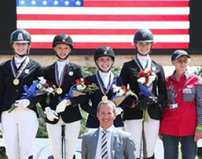 The U.S. Region 3 gold medal winners at the 2016 North American Junior Riders Championships :: Photo © Sue Stickle
