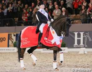 Isabell Werth and Weihegold win the 2016 CDI-W Neumunster Grand Prix freestyle :: Photo © LL-foto