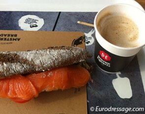 Breakfast in Schiphol before taking off for Rio