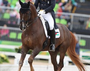 German born Christian Zimmermann riding for Palestine on Aramis (by Scandic)