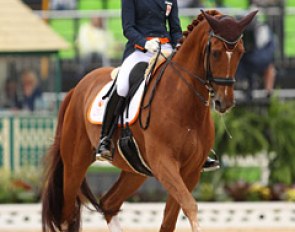Adelinde Cornelissen and Parzival at the 2016 Olympic Games in Rio :: Photo © Astrid Appels