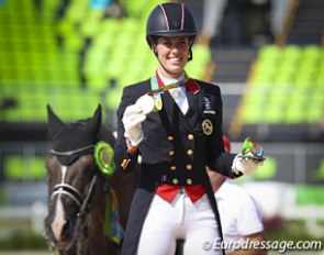 Charlotte Dujardin wins individual gold at the 2016 Olympic Games in Rio :: Photo © Astrid Appels