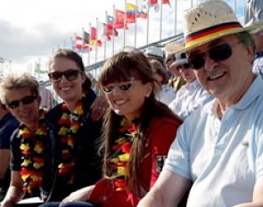 German fans (the Kienbaums and the German youth riders chef d'equipe) in Deodoro
