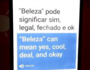 Beleza means cool: Portuguese for beginners in subway stations