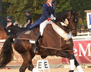 Charlotte Dujardin and Hawtins Delicato at the 2016 British Championships :: Photo © Kevin Sparrow