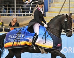 Mary Warren and Mindarah Park Ramadan win the CDI-W Grand Prix Kur at the 2016 Australian Dressage Championships :: Photo © Julie Wilson