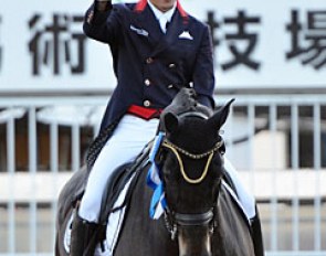 Shingo Hayashi won five out five test he entered at the 2016 CDI Tokyo :: Photo courtesy Japan Equestrian Federation
