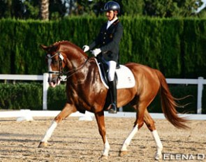 Moises Segui Pons and Fandango d'Alo at the 2016 Spanish Youth Riders Championships in Valencia :: Photo © Elena Domingo Reguero