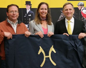 Richard Malmgren and Jessica Jo Tate with Hannover's breeding manager Dr. Werner Schade