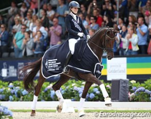 Beatrice Buchwald and Victoria's Secret are the new World Champions in the 5-year old division at the 2016 World Young Horse Championships :: Photo © Astrid Appels