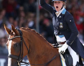 Hogberg is ecstatic when she hears her score