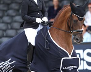 Katrine Kraglund and Bohemian at the 2016 World Young Horse Championships :: Photo © Astrid Appels