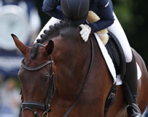 Veronique Roerink rode her home bred and trained mare Flanell to a 7th place