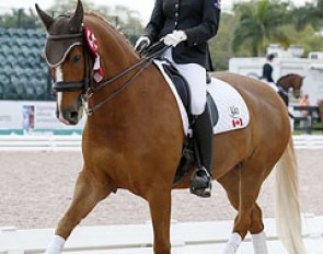 Vanessa Creech-Terauds and Fleur de Lis L at the 2016 Florida International Youth Dressage Festival :: Photo © Sue Stickle