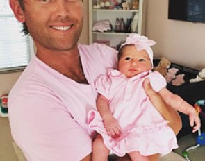 Caroline Roffman's fiancé Ben Meredith with the couple's first baby, Mae Victoria Meredith
