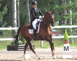 Danish junior Anne Mette Lyager and Brandtoftes Sjubell at the 2016 Nordic Baltic Championships :: Photo © Senja Holpainen