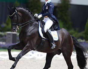 Therese Nilshagen on Dante Weltino lacked sharpness and focus as well. A big mistake in the two's made the score drop even though the pirouettes and trot half passes were great