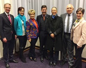 The new IDOC board with Olivier Smeets, Natallia Rubashko, Janet Foy, Hans Christian Matthiesen, Alison King, Jacques van Daele, Marian Cunningham