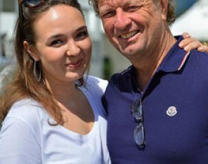Show host Klaus Haim with his daughter