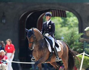 Olivia Lagoy-Weltz and Rassing's Lonoir at the 2017 U.S. Dressage Championships :: Photo © Sue Stickle