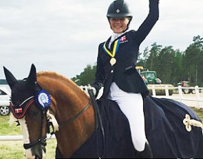 Amira Aasted Jespersen and Top Tilas win the pony division at the 2017 Nordic Baltic Championships