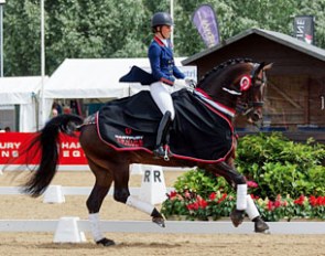 Charlotte Dujardin and Hawtins Delicato at the 2017 CDI Hartpury