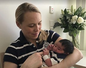 Terhi Stegars and her newborn baby Tomi Alexander