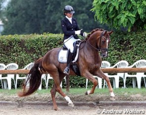Stefanie Wittmann and Dolcetto at the 2017 CDN Mönchengladbach :: Photo © Andrea Wolters