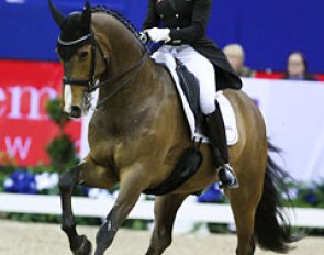 Swiss Marcela Krinke-Susmelj and Molberg are always guaranteed for an accurate round even though the contact with the bridle was unsteady and too loose with a shaky half hats