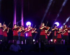 Young Omaha musicians played the national anthem on the violin