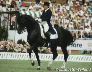 Kyra Kyrklund and Matador at the 1990 World Equestrian Games in Stockholm :: Photo © Elisabeth Weiland
