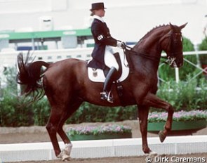 Isabell Werth and Gigolo at the 1992 Olympic Games in Barcelona :: Photo © Dirk Caremans