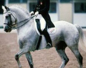 Gyulla Dallos and Aktion at the 1996 CDIO Aachen :: Photo © Arnd Bronkhorst