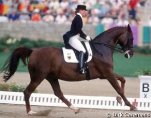Isabell Werth and Gigolo at the 1996 Olympics in Atlanta :: Photo © Dirk Caremans