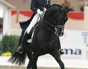 Coby van Baalen on Ferro at the 1998 World Equestrian Games :: Photo © Dirk Caremans
