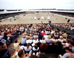 The show ring at the 1999 European Dressage Championships in Arnheim, The Netherlands :: Photo © Arnd Bronkhorst