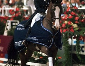 Jeannette Haazen and Inatana win the small tour at the 1999 CDI-W Mechelen :: Photo © Dirk Caremans