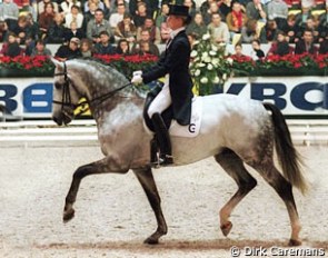 Anky van Grunsven and Junior STV at the 1999 CDI-W Mechelen :: Photo © Dirk Caremans