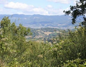 This villa offers an amazing vista over the Tuscan countryside