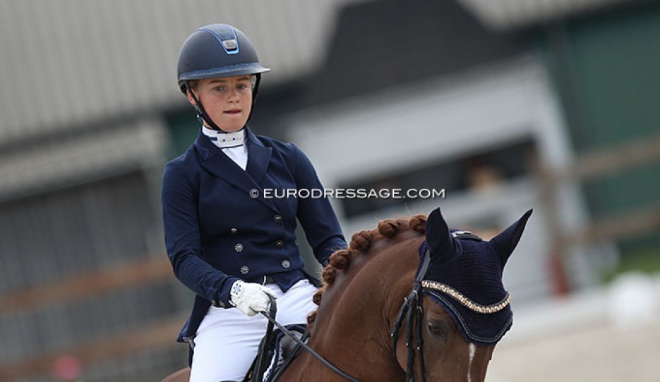 Maddy Dijkshoorn  and Boogie De L'Aube at the 2021 CDI Grote Brogel in July :: Photo © Astrid Appels