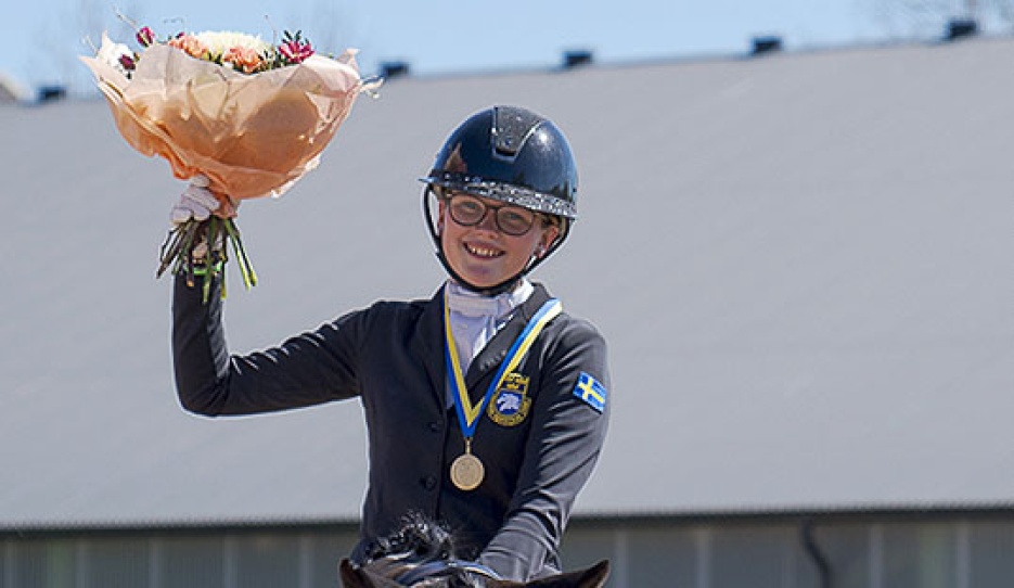 Wilma Bornhager and Rosenstolz are the junior gold medalists at the 2024 Swedish Dressage Championships :: Photos © Kim Lundin