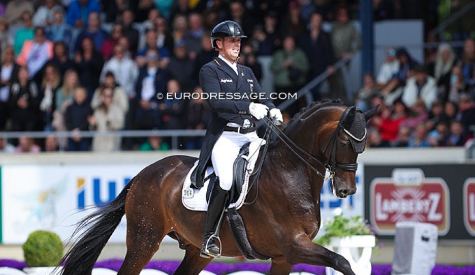 Frederic Wandres and Bluetooth edged out Ingrid Klimke for a third team spot at the 2024 CDIO Aachen :: Photo © Astrid Appels