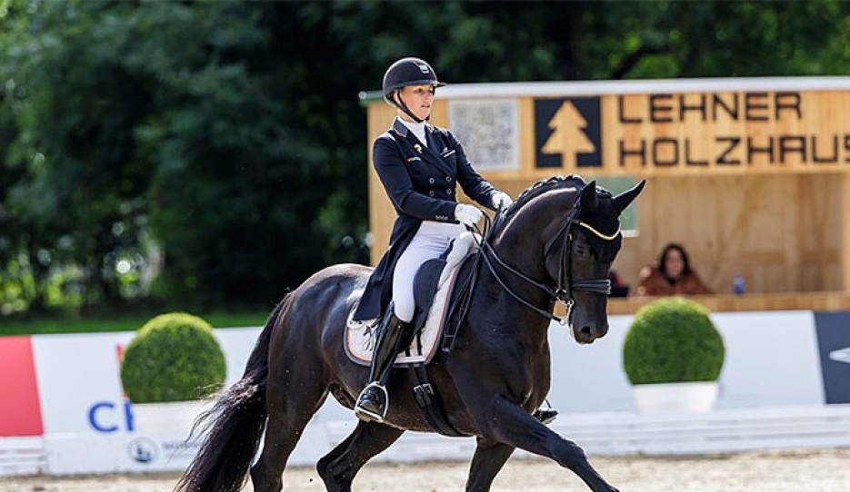 Lena Hassmann on Maddox Mart at the 2024 CDI/CDN Donaueschingen :: Photo © Stefan Lafrentz