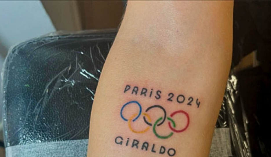 Abi Lyle's Olympic tattoo