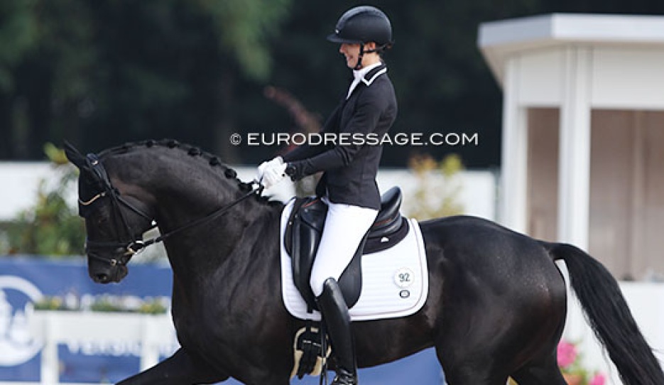 Brunner and Gaston at the 2021 World Young Horse Championships :: Photo © Astrid Appels