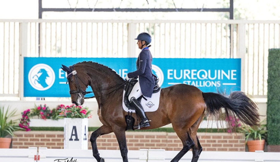 Anna Buffini and Fiontini at the 2025 CDI Del Mar :: Photo © Terri Miller