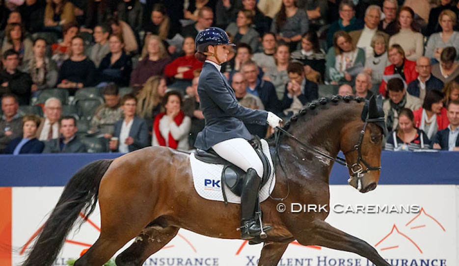 Kirsten Beckers and Habanna at the 2018 KWPN Stallion Licensing show :: Photo © Dirk Caremans