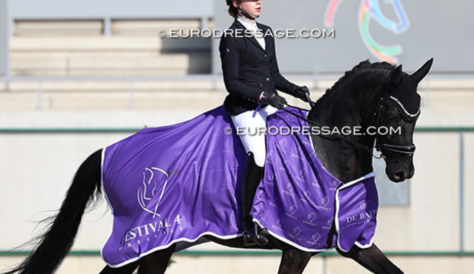 Belgian Children rider Elise van Os on Reliv van 't Amarylishof at the 2025 CDI Aachen Festival 4 Dressage :: Photo © Astrid Appeks