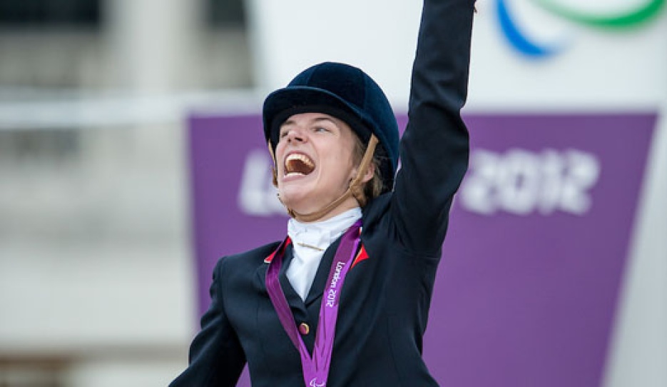 Sophie Christiansen wins gold at the 2012 Paralympics in London :: Photo © Jon Stroud